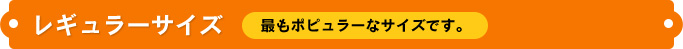 レギュラーサイズ　最もポピュラーなサイズです。